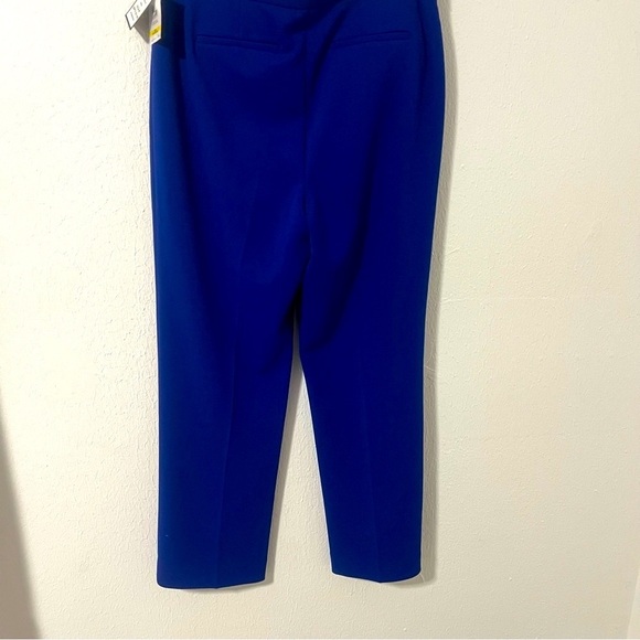 KASPER Women’s Cobalt Blue Medium Straight Leg Flat Front Pants NWT Business - Picture 5 of 11